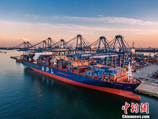 资料图：天津港大型集装箱船舶。<a target='_blank' href='http://www.chinanews.com/'>中新社</a>发 薄承 摄