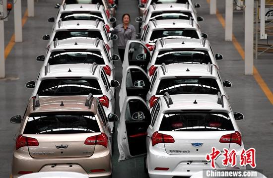 资料图：新能源汽车生产线。<a target='_blank' href='http://www.chinanews.com/'>中新社</a>记者 张斌 摄